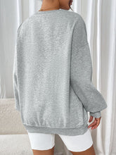 Perfee Round Neck Long Sleeve Sweatshirt OutfitFlow